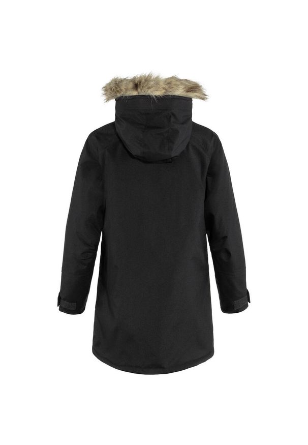Fjällräven - Płaszcz damski Fjallraven Nuuk Parka. Kolor: czarny, szary, wielokolorowy. Sezon: zima. Styl: sportowy