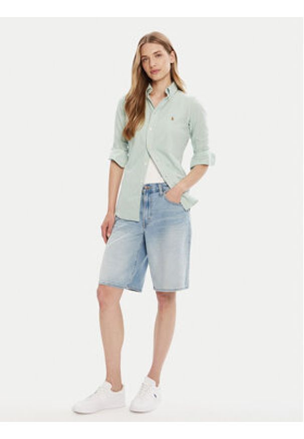 Polo Ralph Lauren Koszula 211910131011 Zielony Classic Fit. Typ kołnierza: polo. Kolor: zielony. Materiał: bawełna