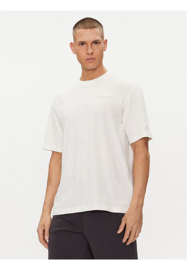 Champion T-Shirt 219787 Biały Regular Fit. Kolor: biały. Materiał: bawełna