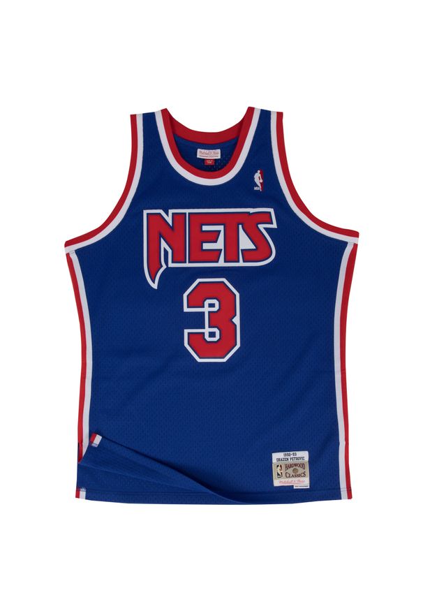 Mitchell & Ness - Koszulka Nba New Jersey Nets Drazen Petrovic. Kolor: niebieski, wielokolorowy, żółty. Materiał: jersey. Sport: koszykówka