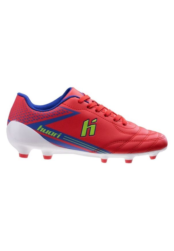 Buty piłkarskie Huari Octubri Teen Jr 92800402376 czerwone. Zapięcie: sznurówki. Kolor: czerwony. Materiał: guma, syntetyk. Sport: piłka nożna