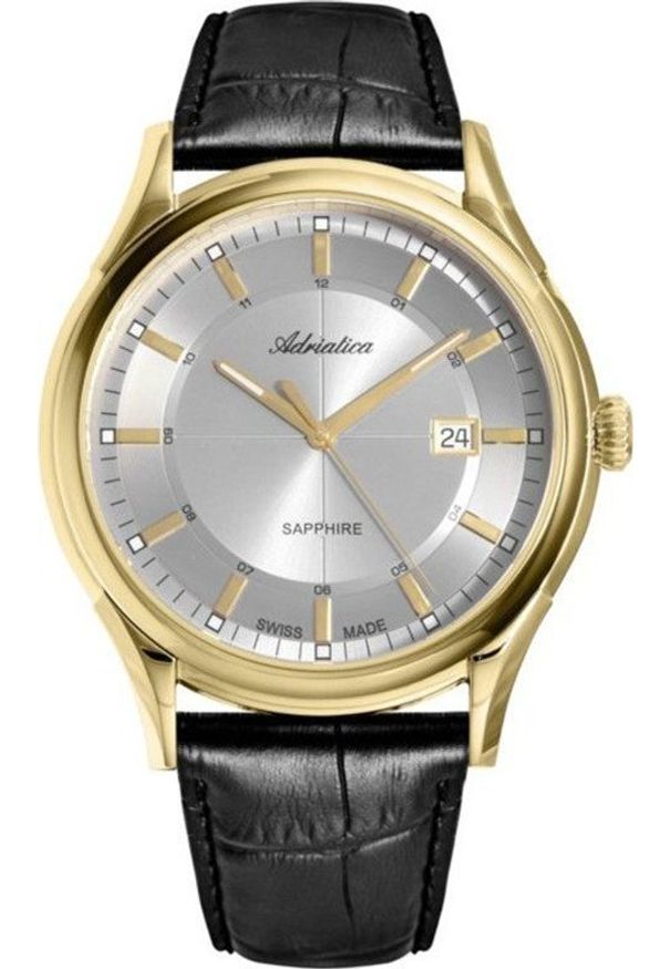 Zegarek Adriatica Zegarek męski Adriatica A2804.1217Q czarny. Kolor: czarny