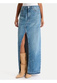 BOSS Spódnica jeansowa 50542445 Niebieski Regular Fit. Kolor: niebieski. Materiał: bawełna #1