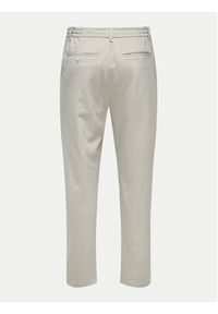 Only & Sons Chinosy Lou 22031615 Beżowy Tapered Fit. Kolor: beżowy. Materiał: syntetyk