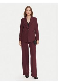 Maryley Marynarka 25IB187/M06/43BU Bordowy Regular Fit. Kolor: czerwony. Materiał: syntetyk
