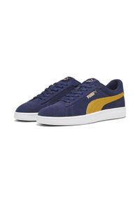 Puma - Buty do chodzenia męskie PUMA Smash 3.0. Zapięcie: sznurówki. Kolor: biały, niebieski, żółty, wielokolorowy. Materiał: materiał, zamsz. Szerokość cholewki: normalna. Sport: turystyka piesza