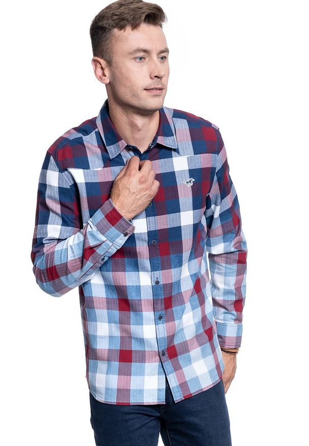 Mustang - MĘSKA KOSZULA MATERIAŁOWA MUSTANG CASPER FADE WASH 1009894 11797. Materiał: materiał