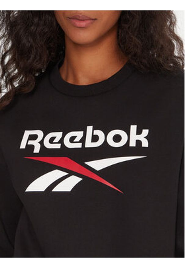 Reebok Bluza RK25169CCW Czarny Regular Fit. Kolor: czarny. Materiał: bawełna