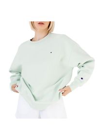 Bluza Champion Honeydew Minimal Oversized Reverse Weave Sweatshirt 116241-GS076 - zielony. Kolor: zielony. Materiał: tkanina, poliester, bawełna. Styl: sportowy #1