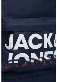 Jack & Jones Plecak męski kolor granatowy duży z nadrukiem. Kolor: niebieski. Wzór: nadruk #5