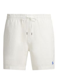 Polo Ralph Lauren Szorty materiałowe 710P08205501 Biały Regular Fit. Kolor: biały. Materiał: len #5