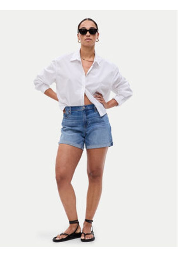 GAP - Gap Szorty jeansowe 570596-02 Niebieski Regular Fit. Kolor: niebieski. Materiał: bawełna