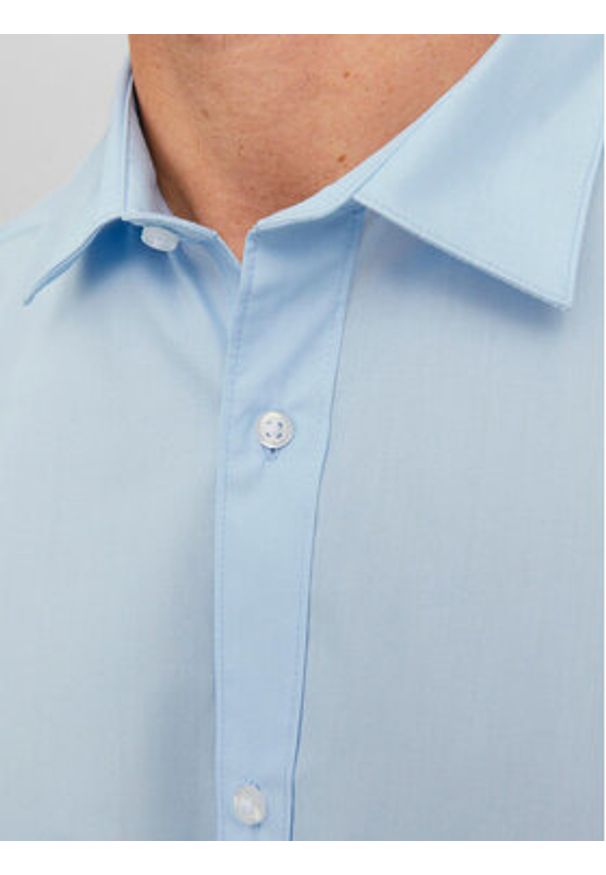 Jack & Jones Koszula 12187222 Błękitny Slim Fit. Kolor: niebieski. Materiał: syntetyk, bawełna