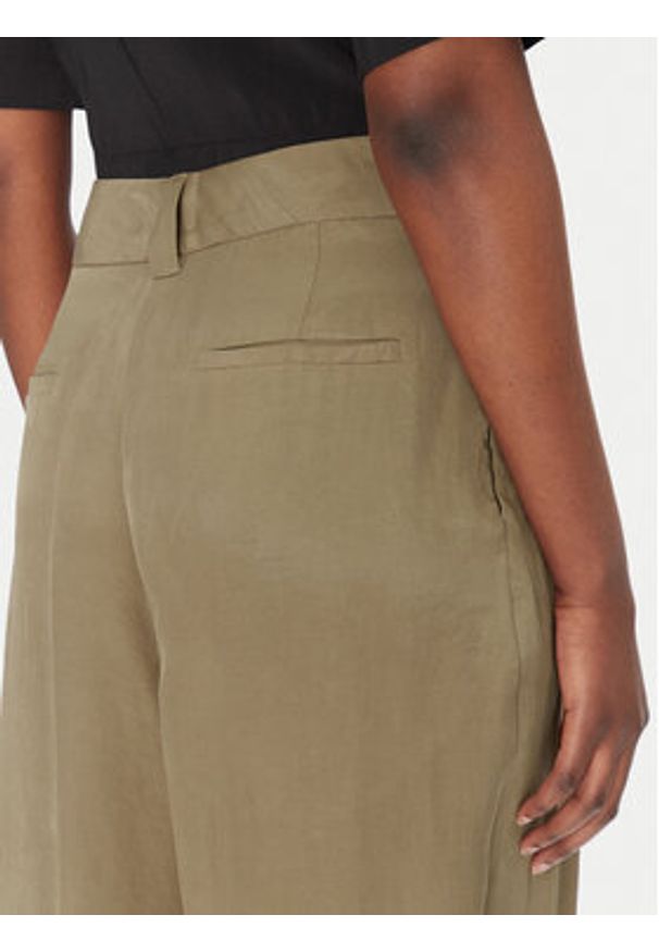 ACCESS FASHION Spodnie materiałowe 53-5025-235 Brązowy Regular Fit. Kolor: brązowy. Materiał: lyocell