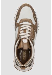 Michael Kors - MICHAEL KORS Logowane sneakersy damskie Theo Trainer, Rozmiar 37. Okazja: na co dzień. Kolor: brązowy #4