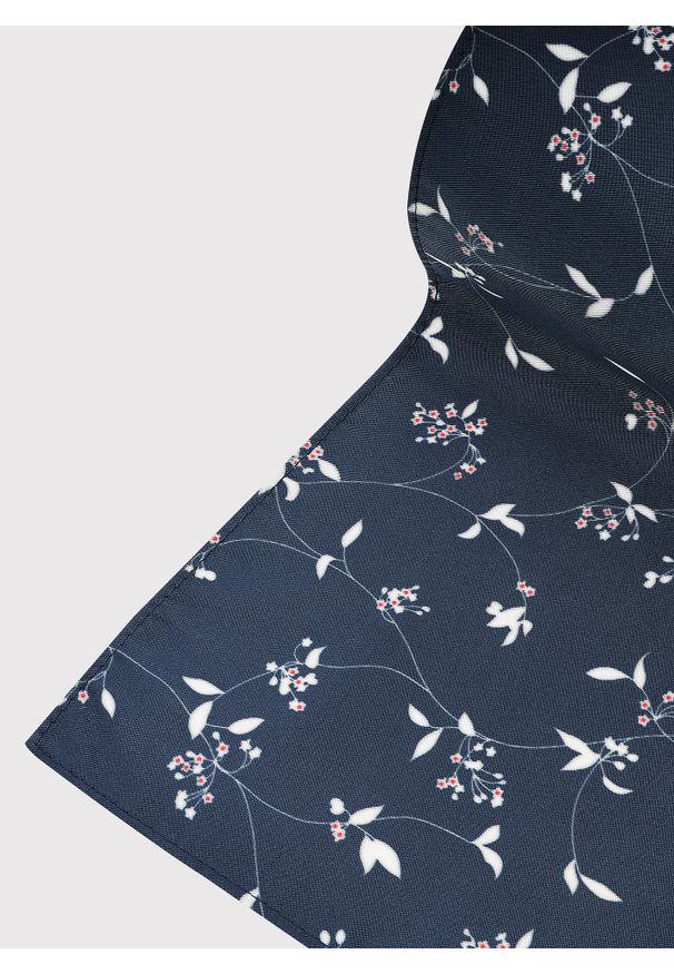 Pako Lorente - PAKO LORENTE – Granatowa poszetka w kwiaty. Kolor: niebieski. Materiał: poliester. Wzór: kwiaty