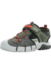 Geox - Sandały GEOX J SANDAL DYNOMIX BOY Zielony. Kolor: zielony. Materiał: syntetyk, tkanina. Sezon: lato