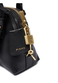 Pinko - PINKO Torebka Bowling Bag Zip Mini AI 25-26 PLTT 105333 A0QO Czarny. Kolor: czarny. Materiał: skórzane #3