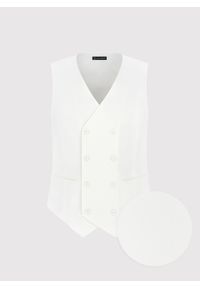 Pako Lorente - PAKO LORENTE – Beżowa dwurzędowa kamizelka męska. Okazja: na wesele, na ślub cywilny. Kolor: beżowy, brązowy. Styl: młodzieżowy, elegancki #3