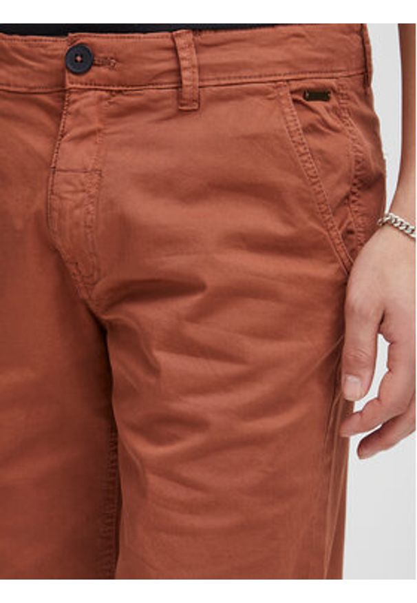 Blend Szorty materiałowe 20715125 Brązowy Slim Fit. Kolor: brązowy. Materiał: materiał, bawełna
