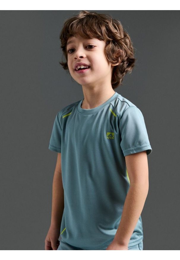 Sinsay - Koszulka sportowa - szary. Kolor: szary. Styl: sportowy