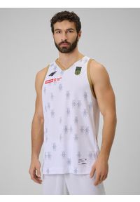 4f - 4F Koszulka meczowa replika domowa z sezonu 2025/26 męska 4F x Miasto Szkła Krosno - biała L. Kolor: biały. Materiał: dzianina, materiał. Wzór: nadruk. Sport: fitness #1