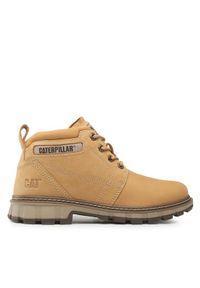 CAT Footwear Trapery Gold Rush 723788 Brązowy. Kolor: brązowy. Materiał: nubuk, skóra