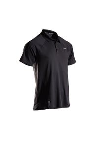 ARTENGO - Koszulka Polo Tenis Tpo 500 Dry Męska. Typ kołnierza: polo. Kolor: czarny. Materiał: mesh, materiał. Sport: tenis #1