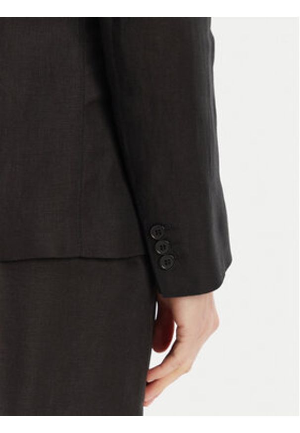 Weekend Max Mara Marynarka Nalut 2515041012 Czarny Regular Fit. Kolor: czarny. Materiał: len
