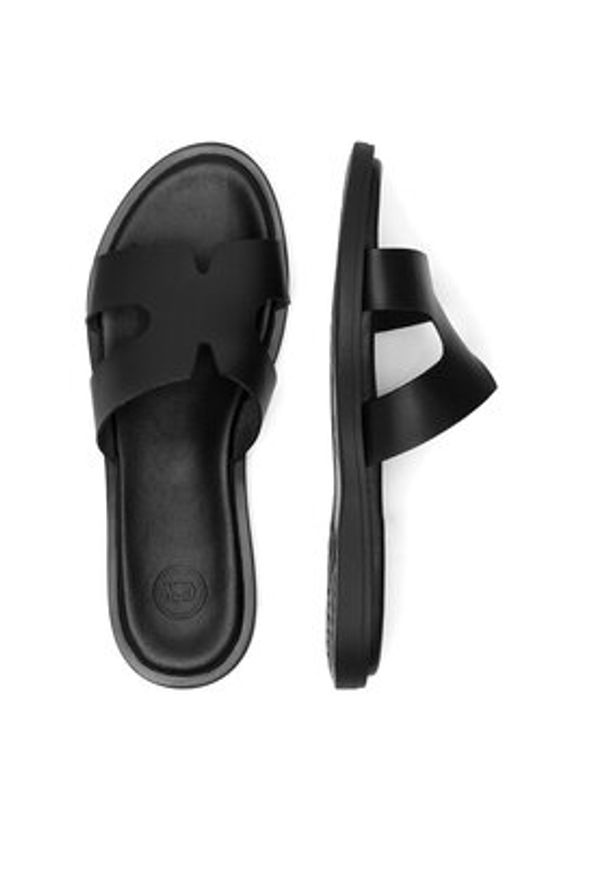 Gino Rossi Klapki ELLE-E25-27281 Czarny. Kolor: czarny. Materiał: skóra