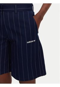 Adidas - adidas Bermudy Pinstripe JC7683 Granatowy Loose Fit. Kolor: niebieski. Materiał: bawełna #5