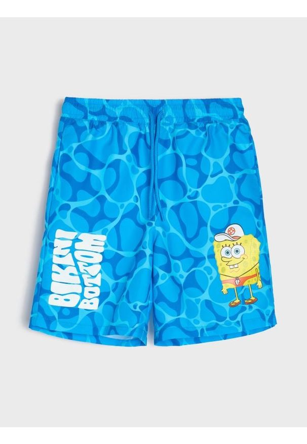 Sinsay - Szorty z nadrukiem SpongeBob SquarePants - Inny. Wzór: nadruk