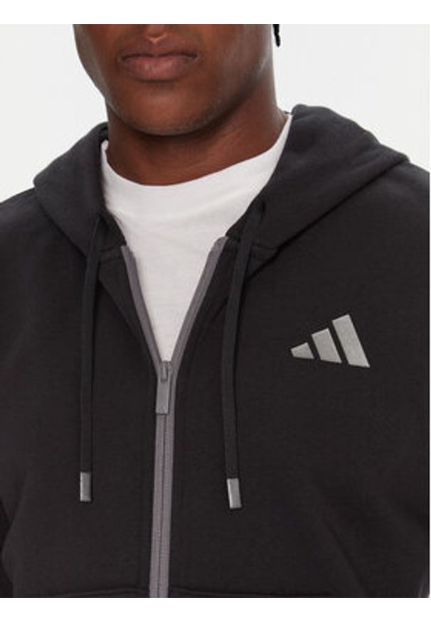 Adidas - adidas Bluza Holiday 3-Stripes JM1695 Czarny Regular Fit. Kolor: czarny. Materiał: bawełna, syntetyk