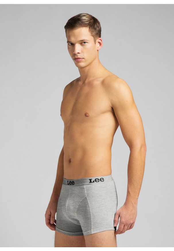 Lee - LEE 2-PACK TRUNK DWUPAK MĘSKIE BOKSERKI SLIPY GREY MELE LP03CK37 112141101