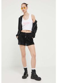 Juicy Couture top bawełniany kolor biały. Kolor: biały. Materiał: bawełna. Długość rękawa: na ramiączkach #2