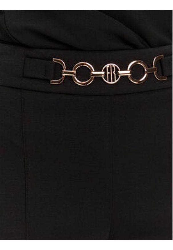 Fracomina Spodnie materiałowe FR25SVA006W51501 Czarny Flare Fit. Kolor: czarny. Materiał: syntetyk, bawełna