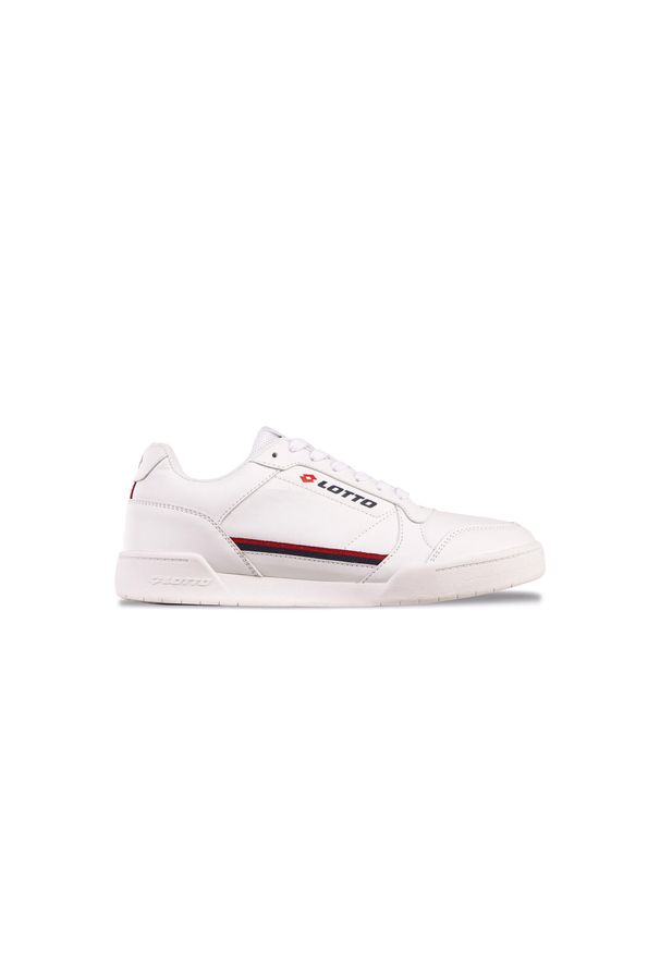 LOTTO - Buty sportowe do chodzenia unisex Lotto NANDU. Kolor: czerwony, biały, wielokolorowy. Materiał: materiał, syntetyk, tkanina, guma, skóra. Sport: turystyka piesza