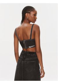 Karl Lagerfeld Jeans Top 240J1600 Czarny Slim Fit. Kolor: czarny. Materiał: bawełna #4