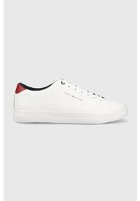 TOMMY HILFIGER - Tommy Hilfiger sneakersy skórzane TH HI VULC CORE LOW kolor biały FM0FM04687. Nosek buta: okrągły. Kolor: biały. Materiał: skóra