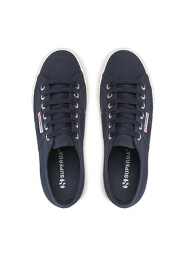 Superga Tenisówki 2740 Platform S21384W Granatowy. Kolor: niebieski. Materiał: materiał. Obcas: na platformie
