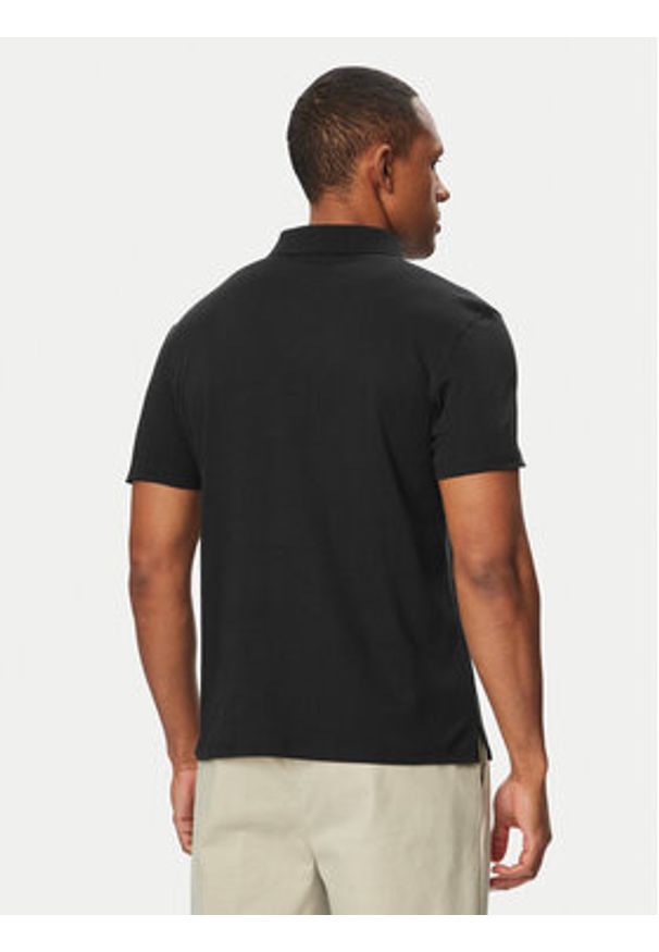 Calvin Klein Polo LV04LH204G Czarny Regular Fit. Typ kołnierza: polo. Kolor: czarny. Materiał: bawełna