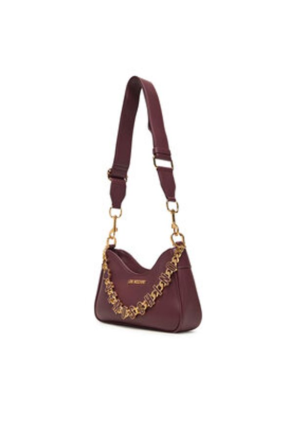 Love Moschino - LOVE MOSCHINO Torebka JC4070PP1NL1355A Bordowy. Kolor: czerwony. Materiał: skórzane