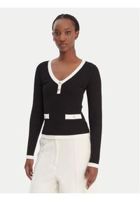 Guess Sweter W6RR26 Z3HP2 Czarny Classic Fit. Kolor: czarny. Materiał: wiskoza, syntetyk #1