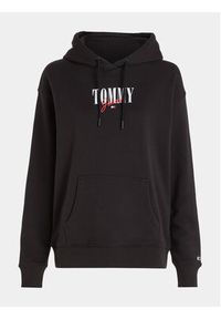 Tommy Jeans Bluza Essential Logo 1+ DW0DW16397 Czarny Relaxed Fit. Kolor: czarny. Materiał: bawełna #3