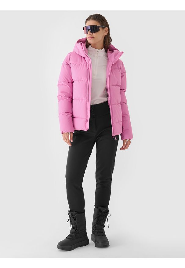 4f - 4F Kurtka narciarska membrana NeoDry 5000 damska - różowa XXL. Okazja: na co dzień. Typ kołnierza: kaptur. Kolor: różowy. Materiał: poliester, materiał, dzianina, tkanina. Wzór: gładki. Sezon: zima. Styl: klasyczny, casual, sportowy