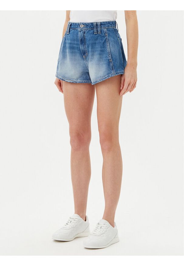 Please Szorty jeansowe D0KDEH0W7S Niebieski Regular Fit. Kolor: niebieski. Materiał: bawełna