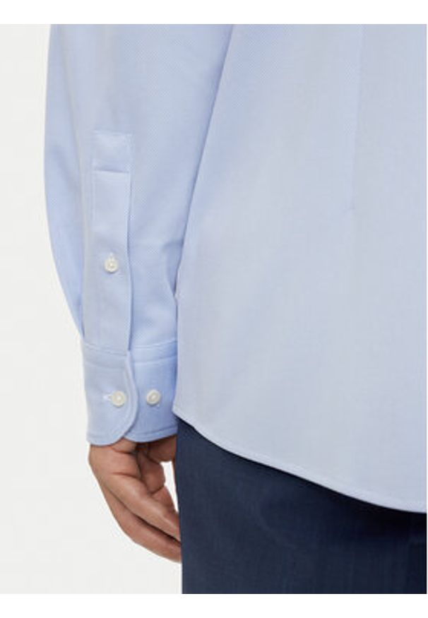BOSS - Boss Koszula 50473312 Błękitny Slim Fit. Kolor: niebieski. Materiał: bawełna, syntetyk