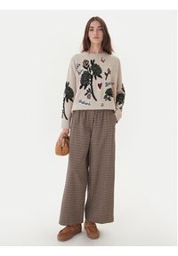 Weekend Max Mara Spodnie materiałowe Ebe 2525136052 Beżowy Wide Leg. Kolor: beżowy. Materiał: bawełna #4