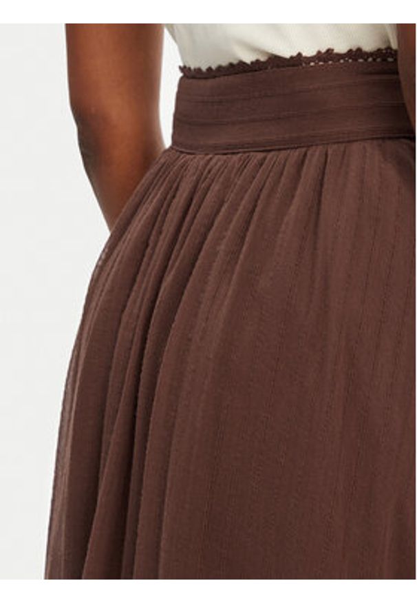 Marciano Guess Spódnica maxi 5GGD34 7317A Brązowy Regular Fit. Kolor: brązowy. Materiał: bawełna