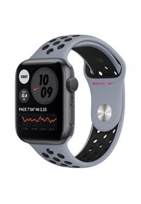 APPLE - Smartwatch Apple Watch Nike 6 GPS 44mm aluminium, gwiezdna szarość | antracyt/czarny pasek sport. Rodzaj zegarka: smartwatch. Kolor: czarny. Styl: sportowy #1